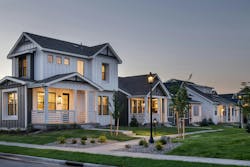 Exterior view of The Cottages at Blackwood Groves by Bridger Builders, in Bozeman, Mont. Exterior view of The Cottages at Blackwood Groves by Bridger Builders, in Bozeman, Mont.