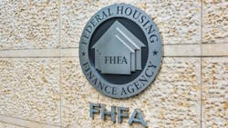 FHFA logo outside building FHFA logo outside building