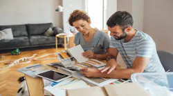 Couple plans a home renovation