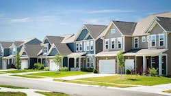 A row of newly built single-family homes A row of newly built single-family homes