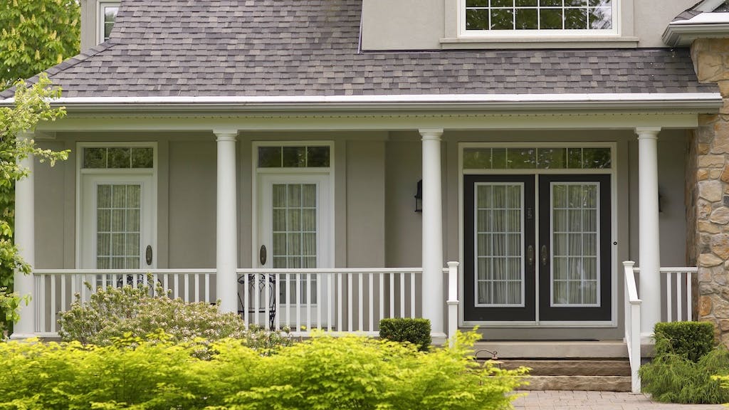 A front porch on a home
