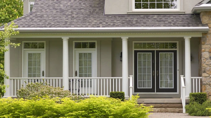A front porch on a home