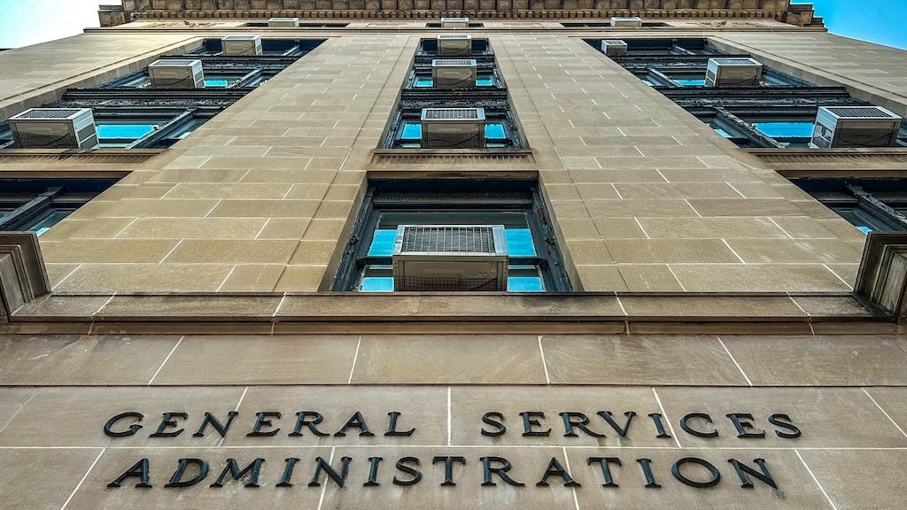 Exterior view of the General Services Administration building