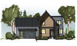 Front elevation of Aurora designed by TK Design & Associates Front elevation of Aurora designed by TK Design & Associates