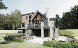 Rear elevation of Aurora designed by TK Design & Associates Rear elevation of Aurora designed by TK Design & Associates