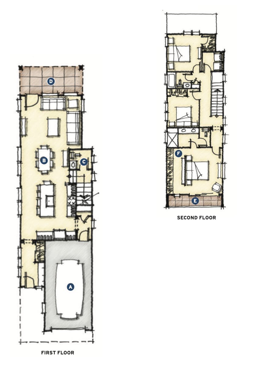 Shotgun House Floor Plan And Elevation 11 Harmonious Hexagonal Homes