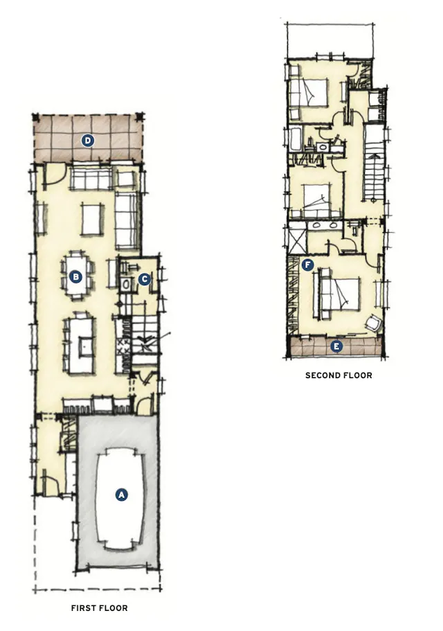 Shotgun House Floor Plan And Elevation 11 Harmonious Hexagonal Homes
