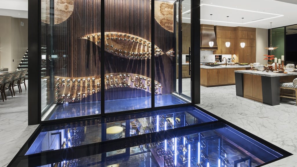Wine cellar at The New American Home