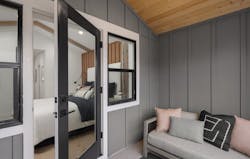 The second-floor balcony of Centre Cottages' Dewberry Plan designed by Dahlin Architecture | Planning | Interiors The second-floor balcony of Centre Cottages' Dewberry Plan designed by Dahlin Architecture | Planning | Interiors