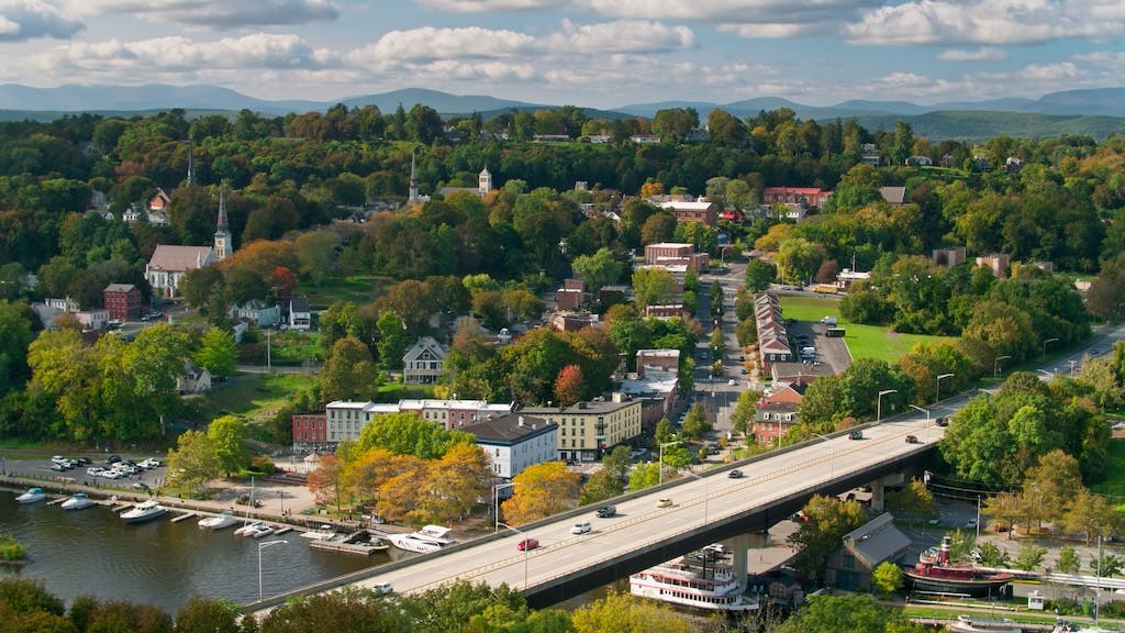 Aerial view of Kingston, N.Y.