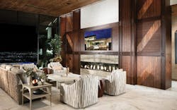 The New American Home 2025 lounge space with views of the valley The New American Home 2025 lounge space with views of the valley