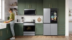 Samsung's Bespoke 4-Door Flex Refrigerator in the kitchen Samsung's Bespoke 4-Door Flex Refrigerator in the kitchen