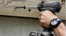 Contractor using drill to install SPAX(R) PowerLag Structural Screws Contractor using drill to install SPAX(R) PowerLag Structural Screws