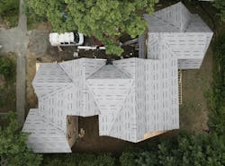 Benjamin Obdyke’s VaporDry SA installed on a roof Benjamin Obdyke’s VaporDry SA installed on a roof