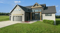 3D rendering of Evolve Stone stone veneer installed on a home 3D rendering of Evolve Stone stone veneer installed on a home