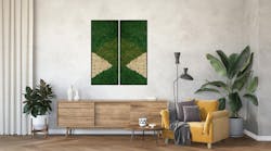 RIVA Moss used to create an artwork on the wall of a home RIVA Moss used to create an artwork on the wall of a home