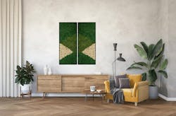 RIVA Moss used to create an artwork on the wall of a home RIVA Moss used to create an artwork on the wall of a home