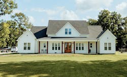 Exterior of the Black Creek Legacy farmhouse by Manuel Builders Exterior of the Black Creek Legacy farmhouse by Manuel Builders