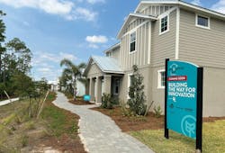 Home exteriors on Innovation Way at Babcock Ranch, a new community in Punta Gorda, Fla. Home exteriors on Innovation Way at Babcock Ranch, a new community in Punta Gorda, Fla.
