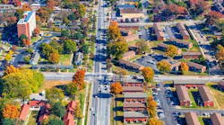 Aerial view of residential area in Nashville, Tennessee