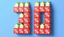Blocks and model houses showing 30% cost burden of housing Blocks and model houses showing 30% cost burden of housing