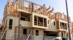 Multifamily missing-middle housing at the farming stage of construction Multifamily missing-middle housing at the farming stage of construction