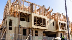 Multifamily missing-middle housing at the farming stage of construction Multifamily missing-middle housing at the farming stage of construction