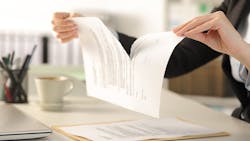 Potential homebuyer tears a home sales contract in half, canceling the sale Potential homebuyer tears a home sales contract in half, canceling the sale