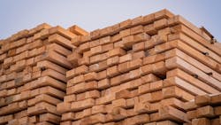 Stacks of lumber in a lumber yard as President Trump's tariffs on imports from Canada and Mexico go into effect Stacks of lumber in a lumber yard as President Trump's tariffs on imports from Canada and Mexico go into effect