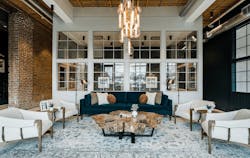 Interior lounge at Chronicle Mill, an adaptive reuse project and 2023 BALA winner. Interior lounge at Chronicle Mill, an adaptive reuse project and 2023 BALA winner.
