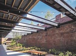 Outdoor living space at Chronicle Mill, a 2023 BALA winner Outdoor living space at Chronicle Mill, a 2023 BALA winner