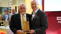 NAHB's Buddy Hughes (left) and Jim Tobin (right) pose together with Builders Mutual Safety Award for Excellence (SAFE) NAHB's Buddy Hughes (left) and Jim Tobin (right) pose together with Builders Mutual Safety Award for Excellence (SAFE)