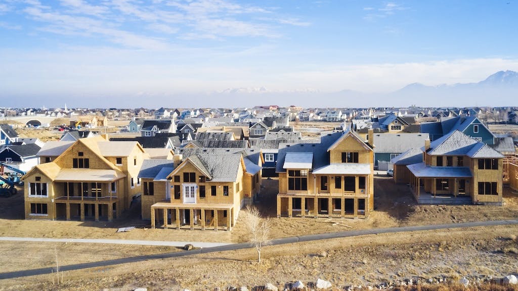 New homes under construction as housing demand continues to outpace supply.