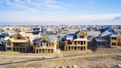 New homes under construction as housing demand continues to outpace supply. New homes under construction as housing demand continues to outpace supply.