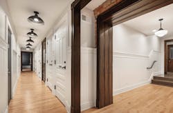 Interiors in the Peabody School Apartments adaptive reuse project, a 2023 BALA winner Interiors in the Peabody School Apartments adaptive reuse project, a 2023 BALA winner