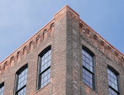 Exterior brick detail from the A & Indiana adaptive reuse project Exterior brick detail from the A & Indiana adaptive reuse project