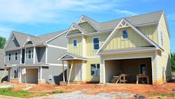 New housing development under construction as new-home sales see an uptick. New housing development under construction as new-home sales see an uptick.
