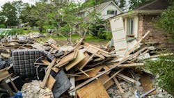 A home that lacks homeowners insurance sits damaged in the aftermath of a hurricane. A home that lacks homeowners insurance sits damaged in the aftermath of a hurricane.