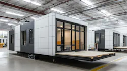 Modular homes being constructed in a factory to help address the housing shortage.