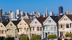 Row of historic homes in San Francisco, a city where homes are selling for far more than their asking price. Row of historic homes in San Francisco, a city where homes are selling for far more than their asking price.