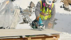 Easy to install and durable, James Hardie fiber cement siding arrives at the jobsite pre-finished, allowing for efficient installation. ©Insignia Studios Easy to install and durable, James Hardie fiber cement siding arrives at the jobsite pre-finished, allowing for efficient installation. ©Insignia Studios