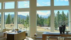 Siteline® Clad-Wood Windows were specified with triple-pane, low-E glass to allow maximum SHGC in southern-facing windows while retaining heat on the interior. ©Insignia Studios Siteline® Clad-Wood Windows were specified with triple-pane, low-E glass to allow maximum SHGC in southern-facing windows while retaining heat on the interior. ©Insignia Studios