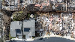 Two homes remain standing after the 2025 Eaton Fire in Altadena, Calif. Two homes remain standing after the 2025 Eaton Fire in Altadena, Calif.