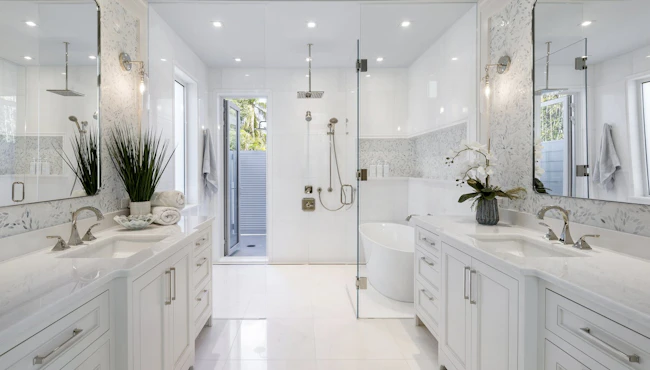 CMSA Architects' BALA-winning primary bathroom design.