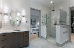 Primary bathroom designed and built by Living Stone Design+Build. Primary bathroom designed and built by Living Stone Design+Build.