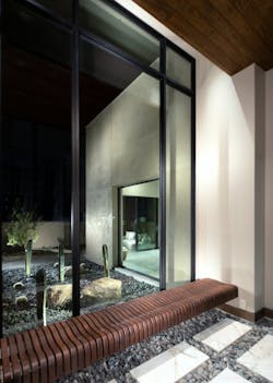 The breezeway bench in The New American Home 2025. The breezeway bench in The New American Home 2025.