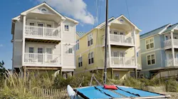 Row of houses near the shore in New Jersey
