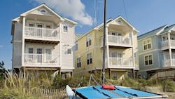 Row of houses near the shore in New Jersey Row of houses near the shore in New Jersey