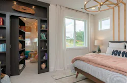 The America at Home Study Concept Home in Pittsboro, N.C., features a 'secret room' in the primary suite, providing a comfy escape from daily stresses. | Photo: Amber Gluckin The America at Home Study Concept Home in Pittsboro, N.C., features a 'secret room' in the primary suite, providing a comfy escape from daily stresses. | Photo: Amber Gluckin