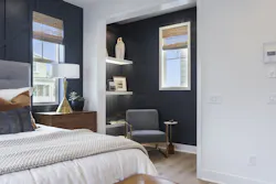 The 'retreat' space in the primary bedroom of the Cay at Mariner Shores | Photo: John Bare Photography The 'retreat' space in the primary bedroom of the Cay at Mariner Shores | Photo: John Bare Photography